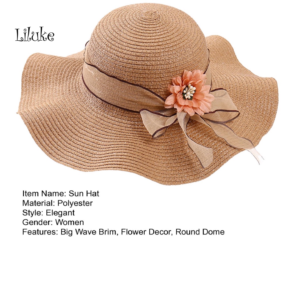 Nón Cối Rộng Vành Phối Nơ Thời Trang Cho Nữ