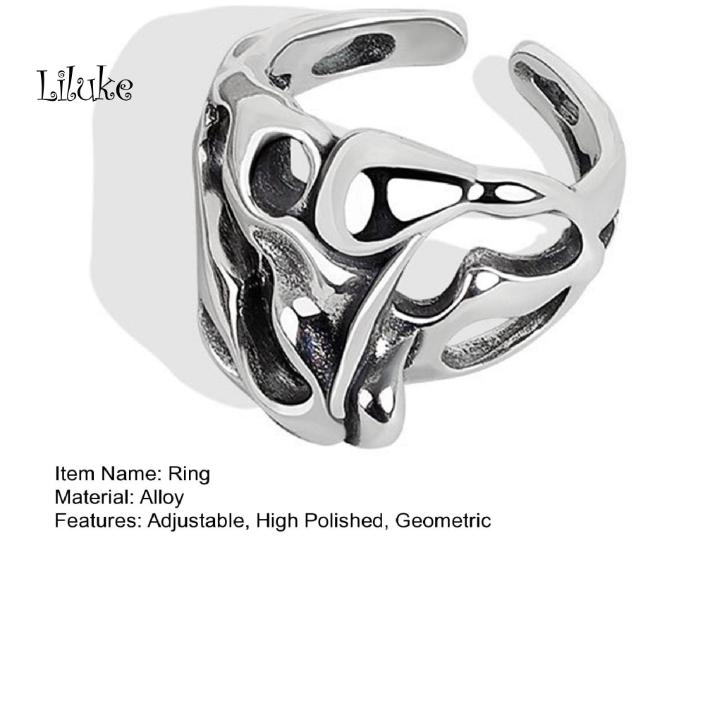 Nhẫn Hở Mạ Điện Màu Sắc Retro Thời Trang Cho Nữ