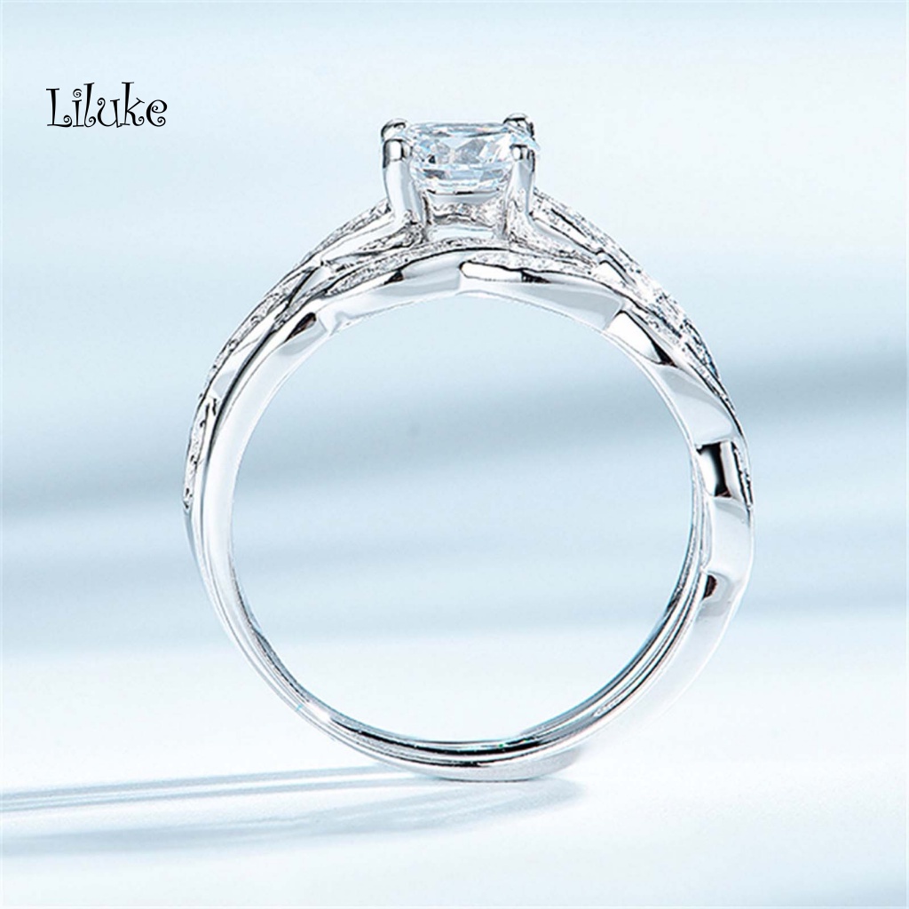 Bộ 2 Nhẫn Đồng Đính Đá Thời Trang Sang Trọng