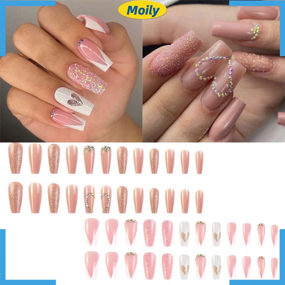 Bộ Móng Tay Giả Che Phủ Toàn Diện Kiểu Pháp