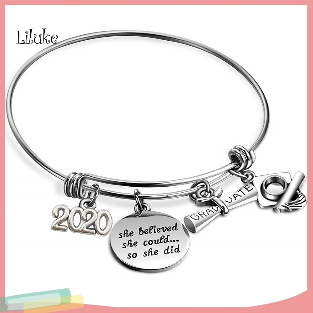 Vòng Tay Hợp Kim Khắc Chữ Xinh Xắn Thời Trang 2020