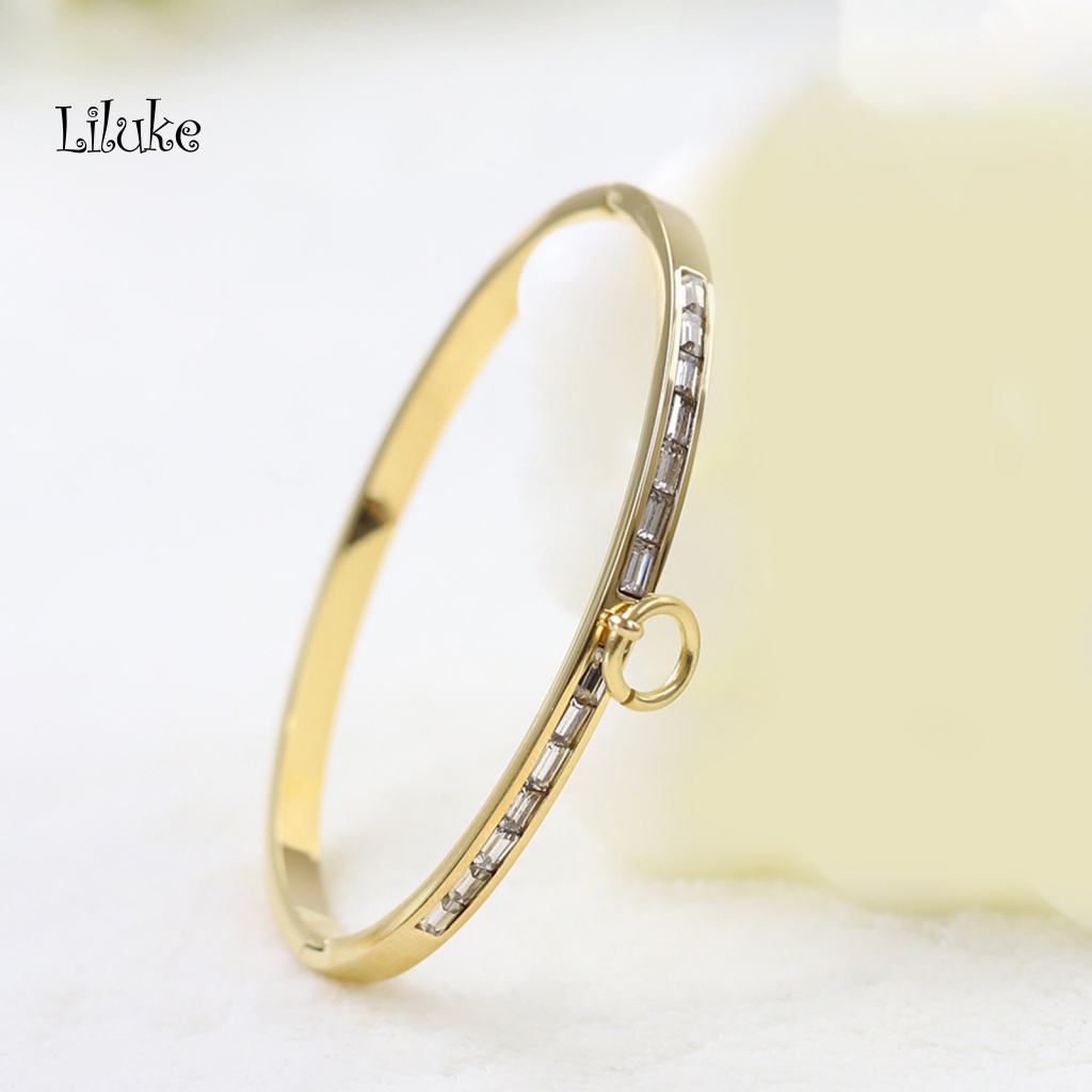 Vòng Tay Thép Titan Màu Trơn Chống Mòn Thời Trang Cho Nữ