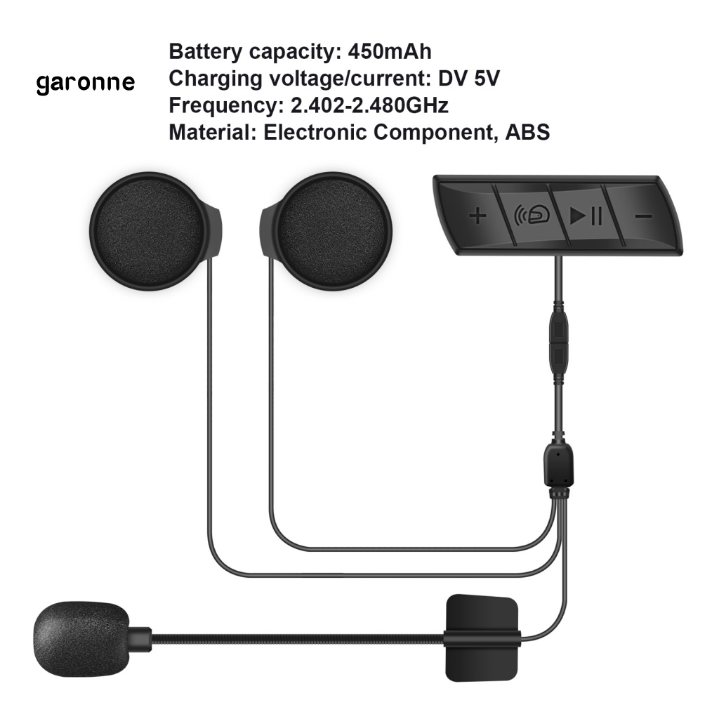 Bộ Đàm Mũ Bảo Hiểm Kết Nối Bluetooth 5.0 IPX7 Chống Nước Có Thể Sạc Lại