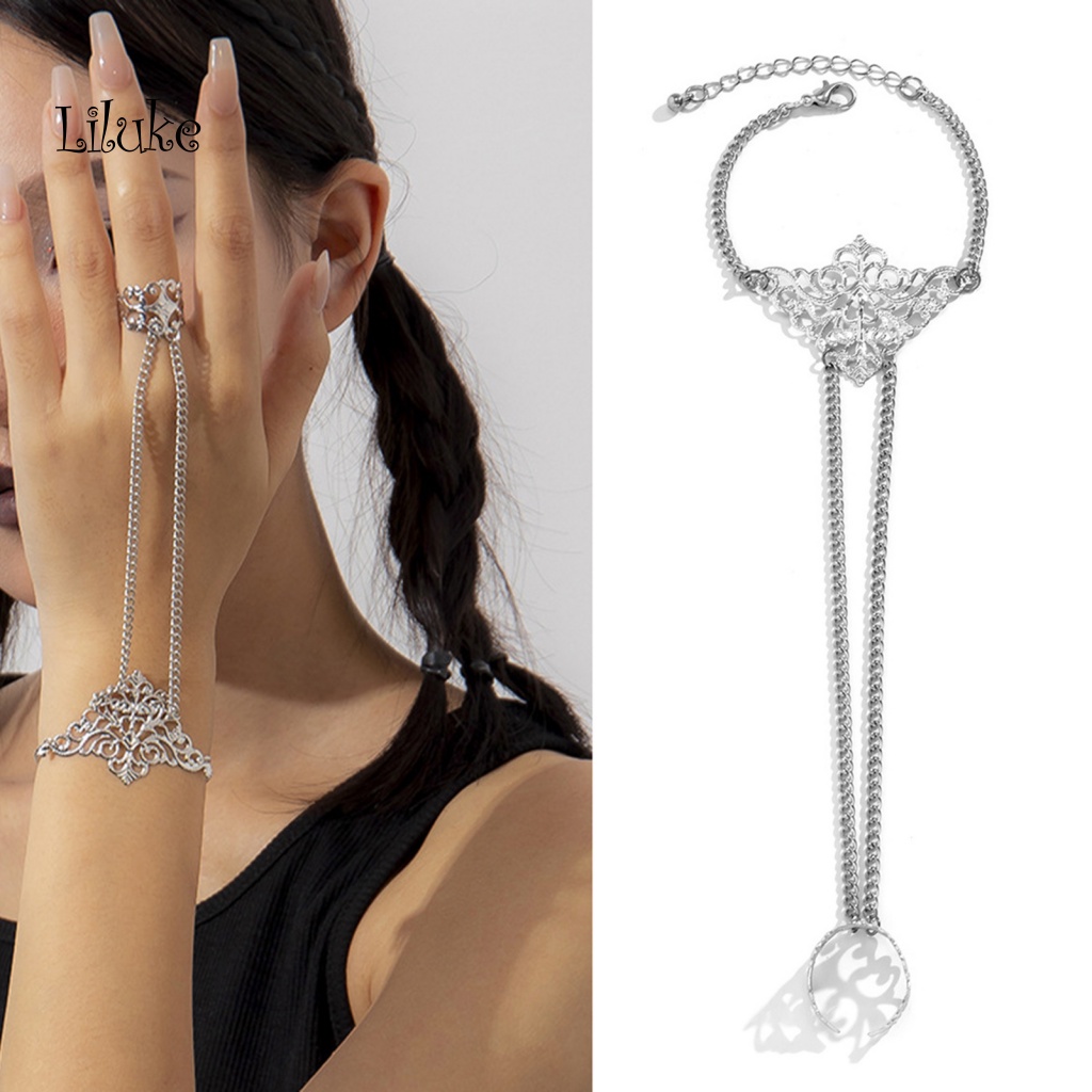 Vòng Tay Hợp Kim Hở Trang Trí Hình Đầu Lâu Cá Tính Thời Trang