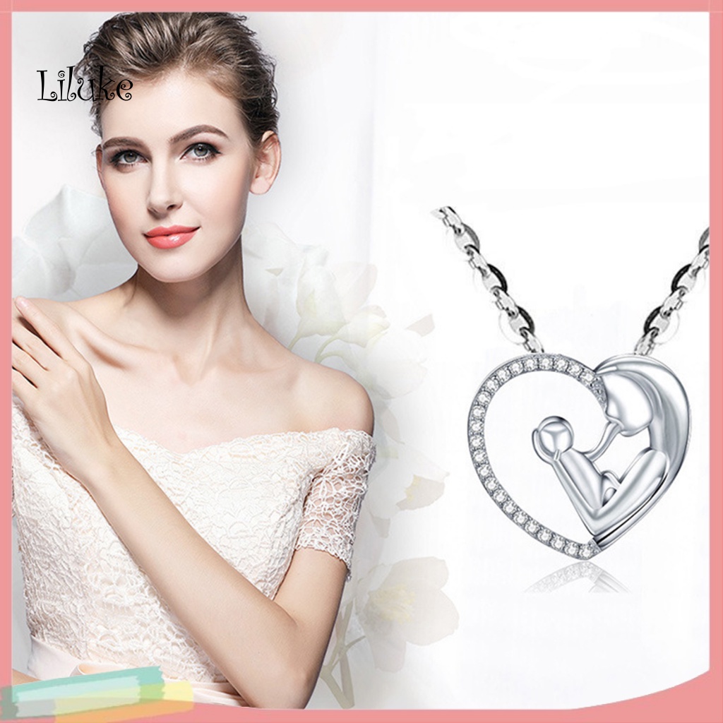 Vòng cổ Hợp Kim Trang Trí Trái Tim Đính Đá Xinh Xắn Cho Nữ