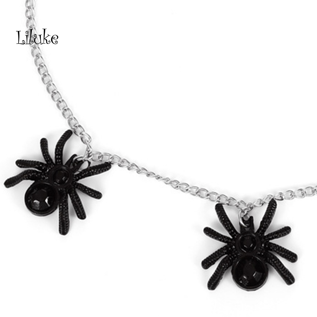 Vòng cổ Hợp Kim Trang Trí Mặt Hình Nhện Phong Cách Gothic Thời Trang Cho Nữ