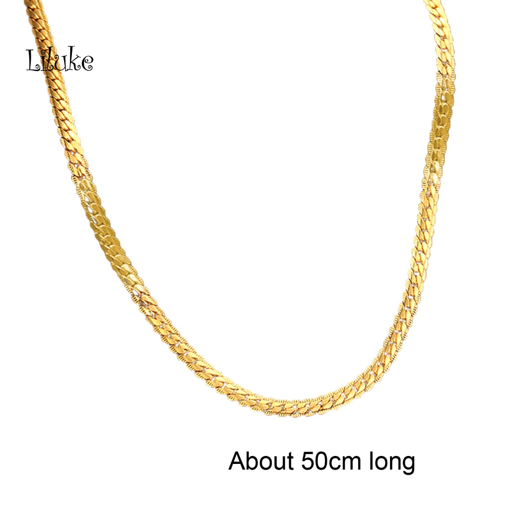 Vòng cổ Hợp Kim Xoắn 5mm 20Inches Cá Tính Cho Nam