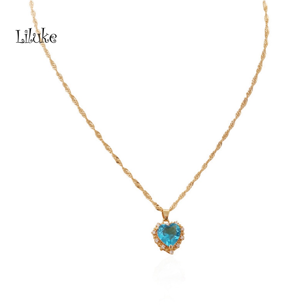 Vòng cổ Hợp Kim Trang Trí Trái Tim Đính Đá Xinh Xắn Cho Nữ