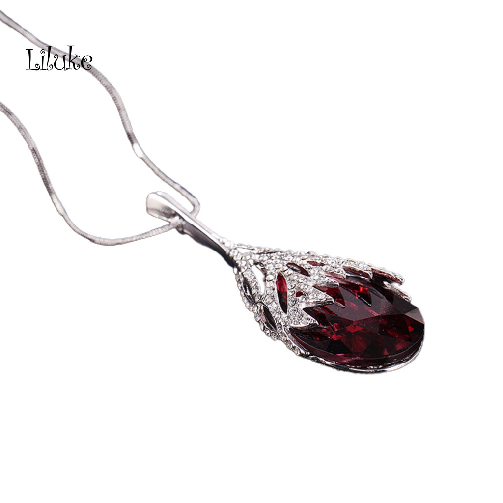 Vòng cổ Hợp Kim Trang Trí Mặt Đá Hình Oval Xinh Xắn Cho Nữ