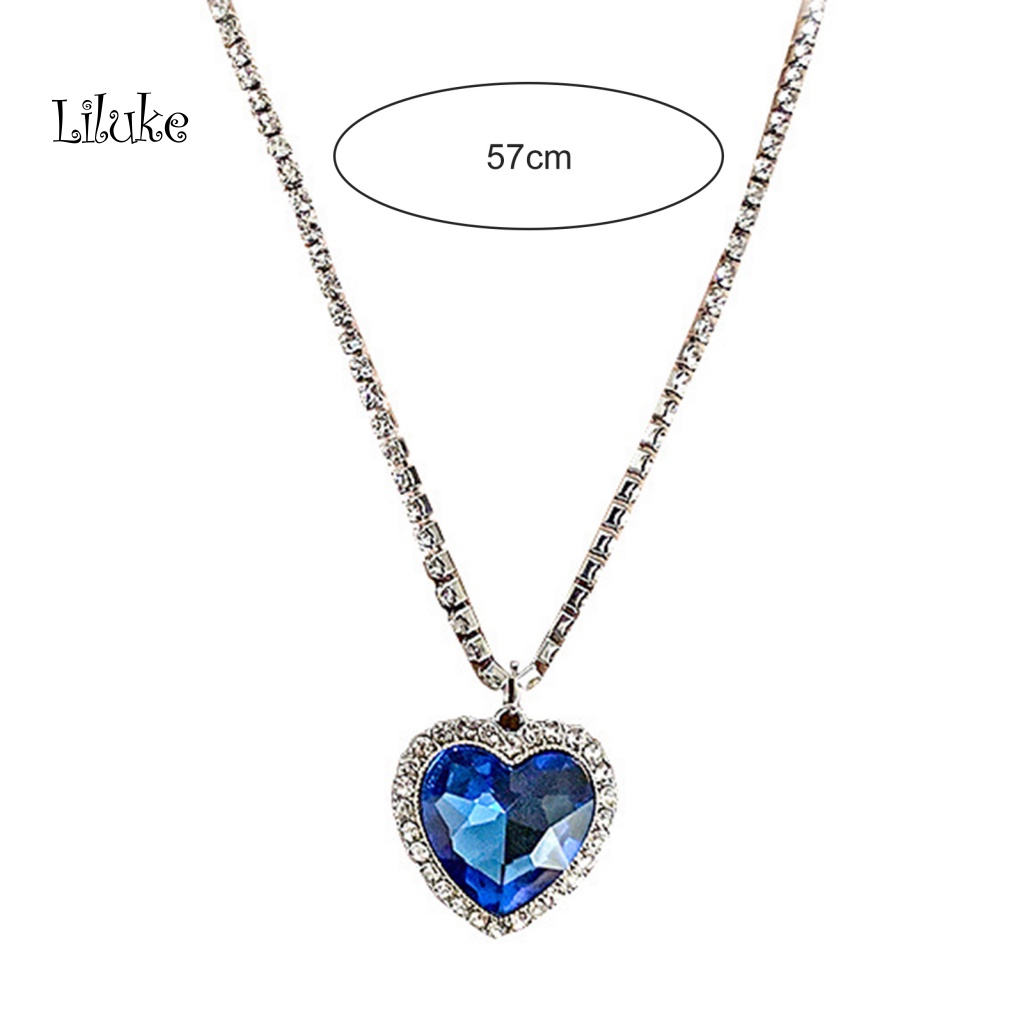 Vòng cổ Hợp Kim Trang Trí Trái Tim Đính Đá Xinh Xắn Cho Nữ