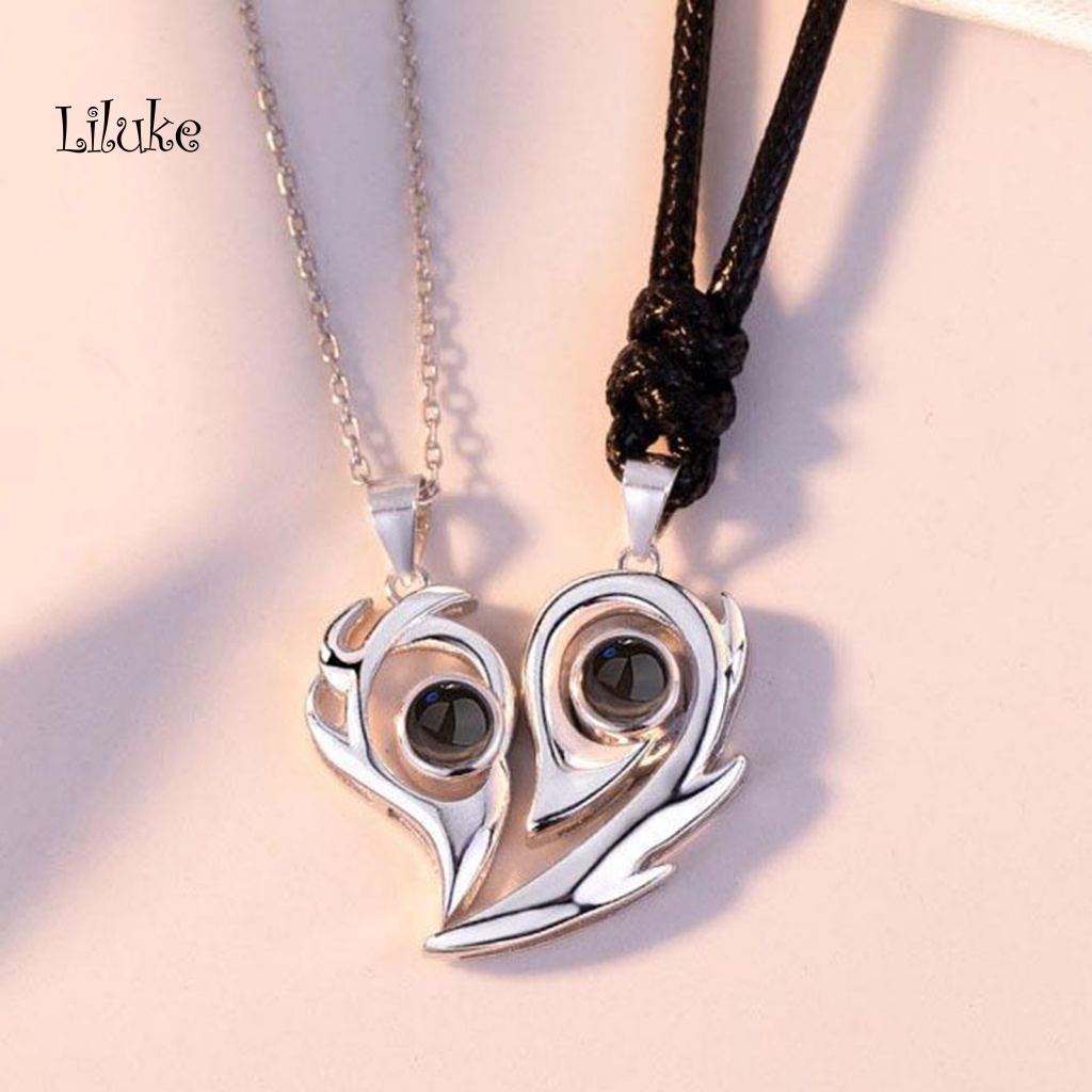 Bộ 2 Dây Chuyền Mặt Trái Tim Thời Trang Cho Cặp Đôi