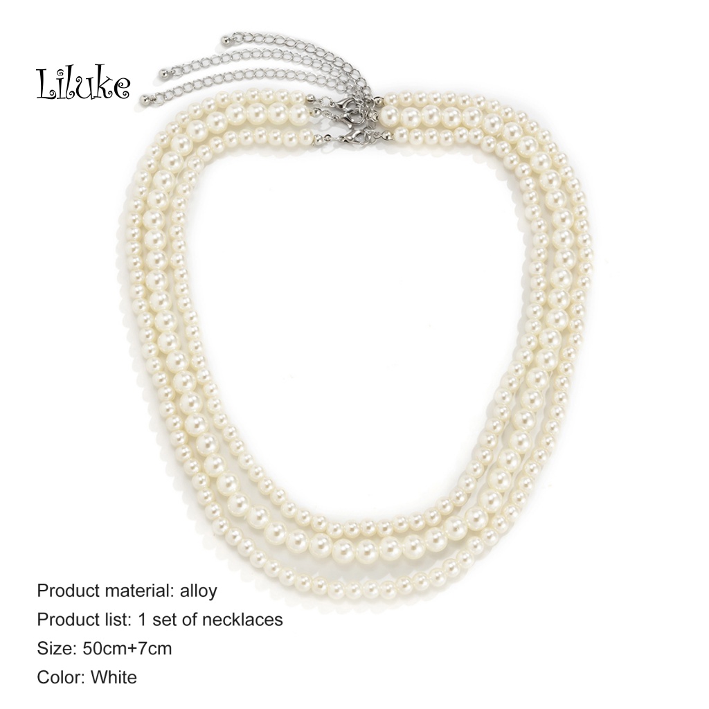 1 Bộ Vòng Cổ Choker Ngọc Trai Giả Thời Trang Cá Tính Cho Nam