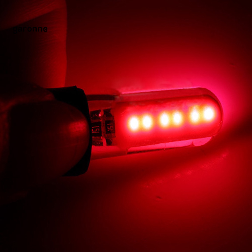 Bộ 2 Đèn LED Silicone Chiếu Sáng T10 W5W COB Cho Xe Hơi