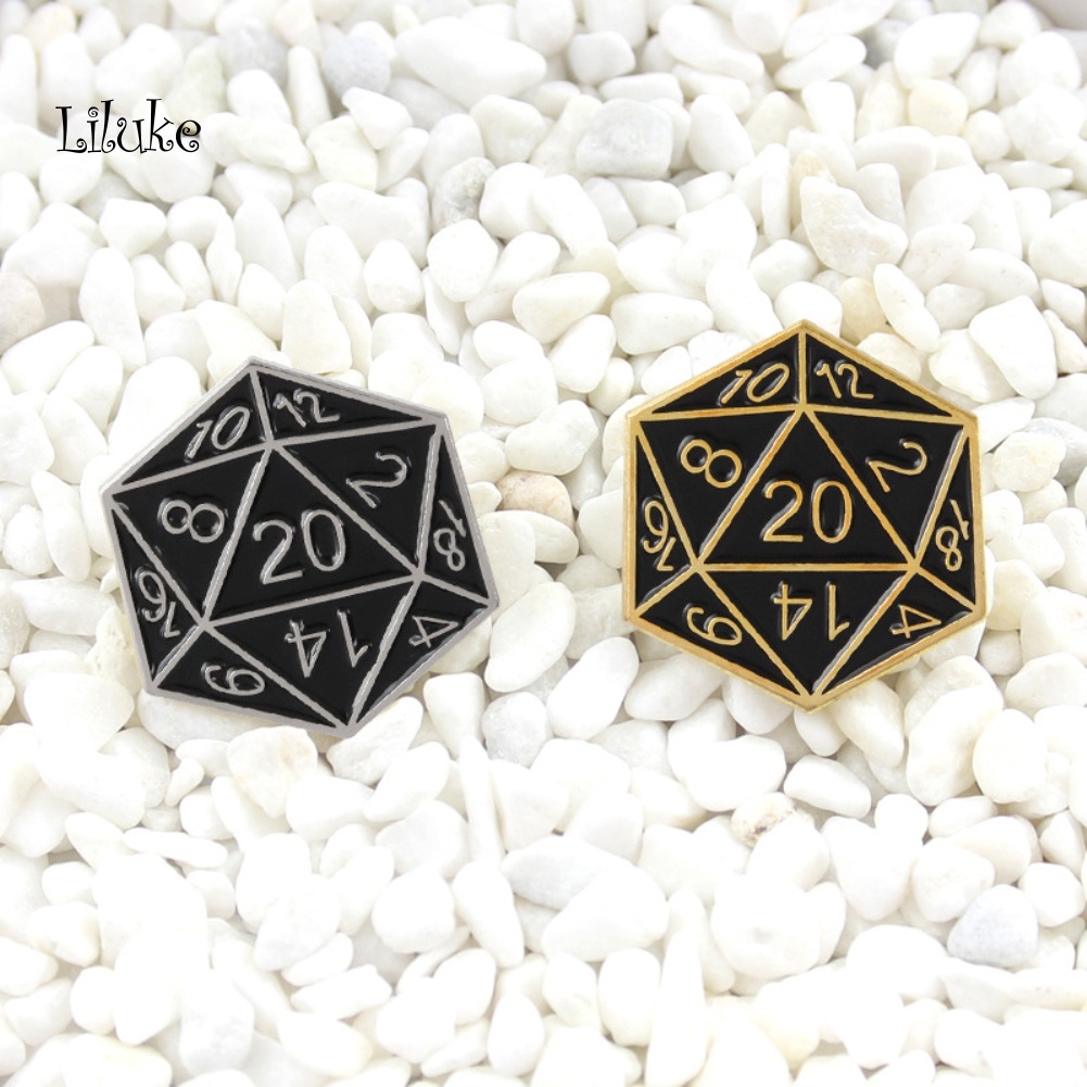 Huy Hiệu Cài Áo Hình Xúc Xắc Hai Mặt Trang Trí Bàn Chơi Game