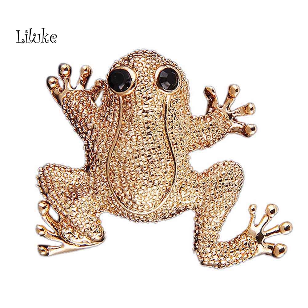 Ghim Cài Áo Hình Ếch Đính Đá Nhân Tạo Dễ Thương Cho Nữ