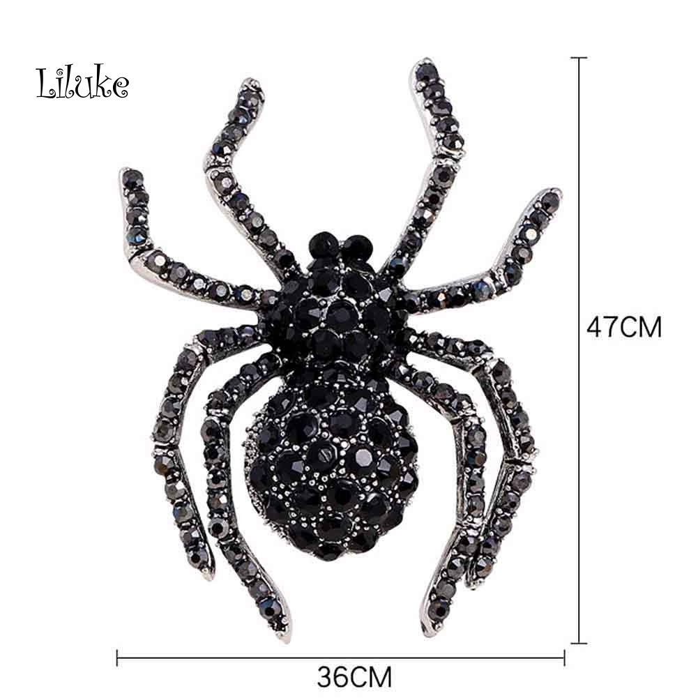 Ghim Cài Áo Hình Nhện Đính Đá Nhân Tạo Thời Trang Cho Nữ