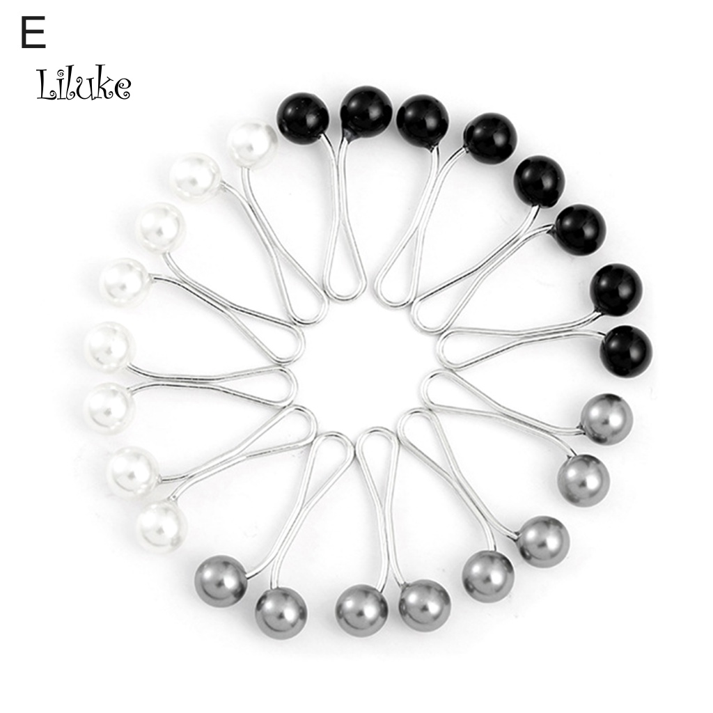 Bộ 12 Ghim Cài Khăn Choàng Chất Liệu Hợp Kim Đính Ngọc Trai Giả Màu Sắc Độc Đáo Thời Trang