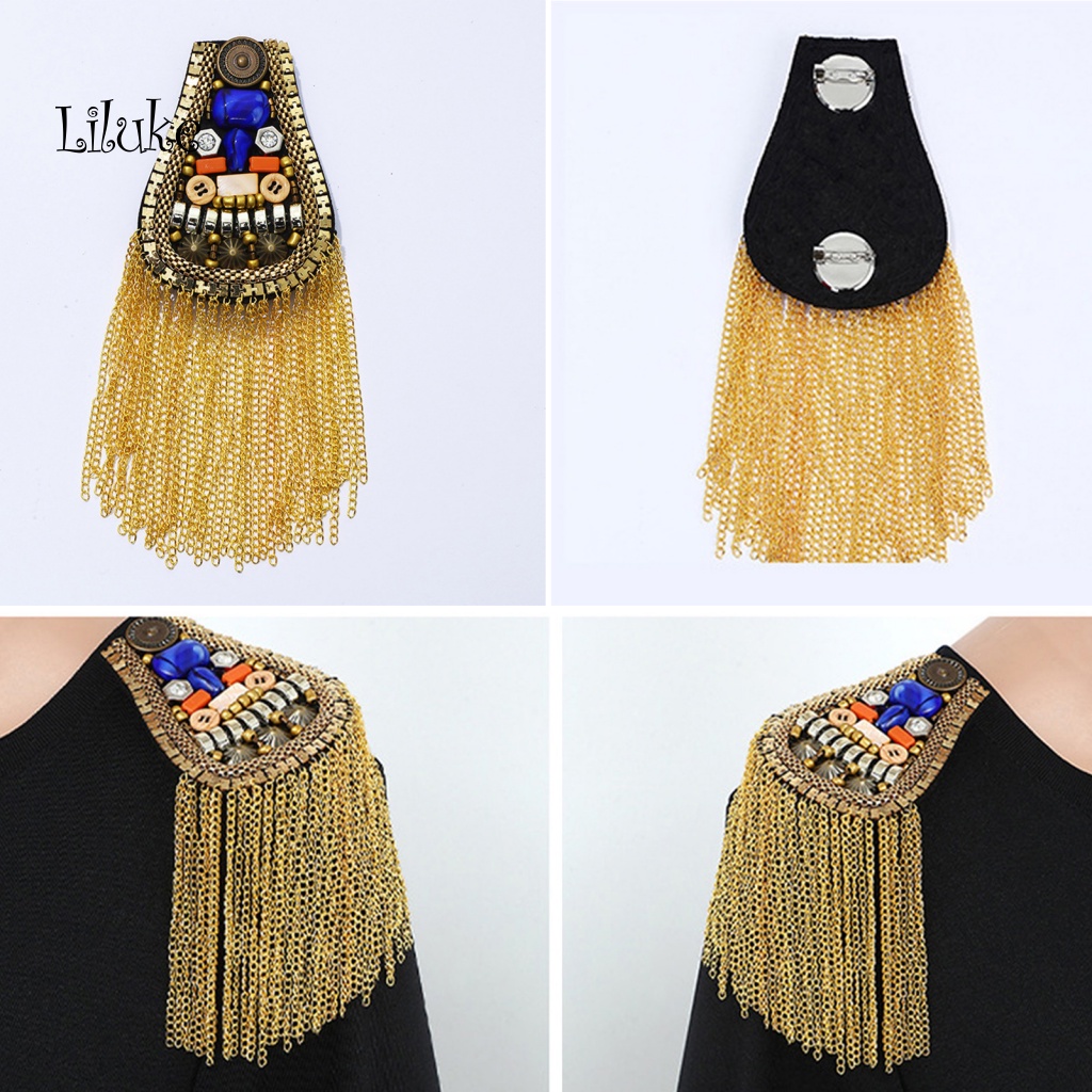 Bùa Hộ Mệnh Dây Xích Tua Rua Đính Nút Handmade Trang Trí Quần Áo / Vai Cho Nam Nữ