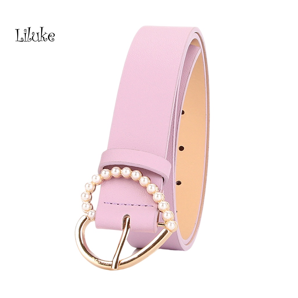 Thắt Lưng Nữ Đính Ngọc Trai Giả Hình Trái Tim Thời Trang