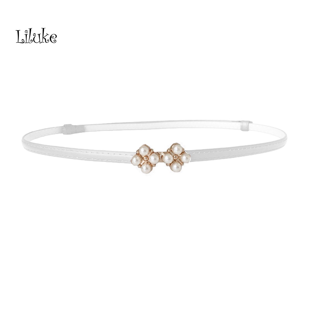Dây Thắt Lưng Đính Ngọc Trai Nhân Tạo Chống Mòn Thời Trang Cho Nữ