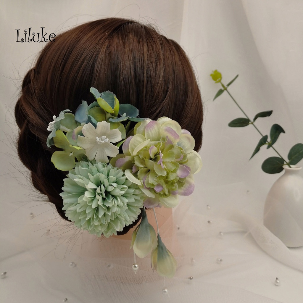 Bộ 3 Trâm Cài Tóc Hình Hoa Đính Ngọc Trai Nhân Tạo Thời Trang