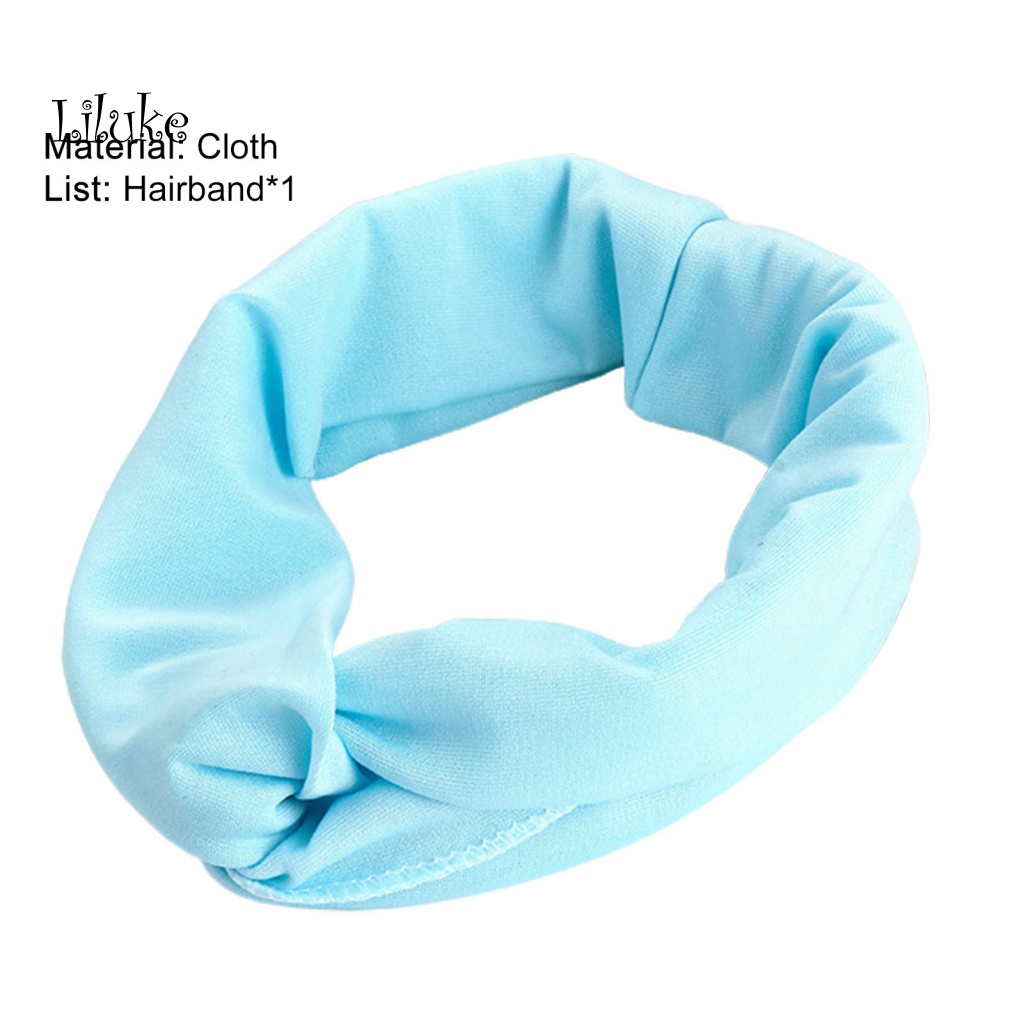 Băng Đô Cài Tóc Co Giãn Màu Trơn Bắt Mắt Thời Trang Cho Nữ