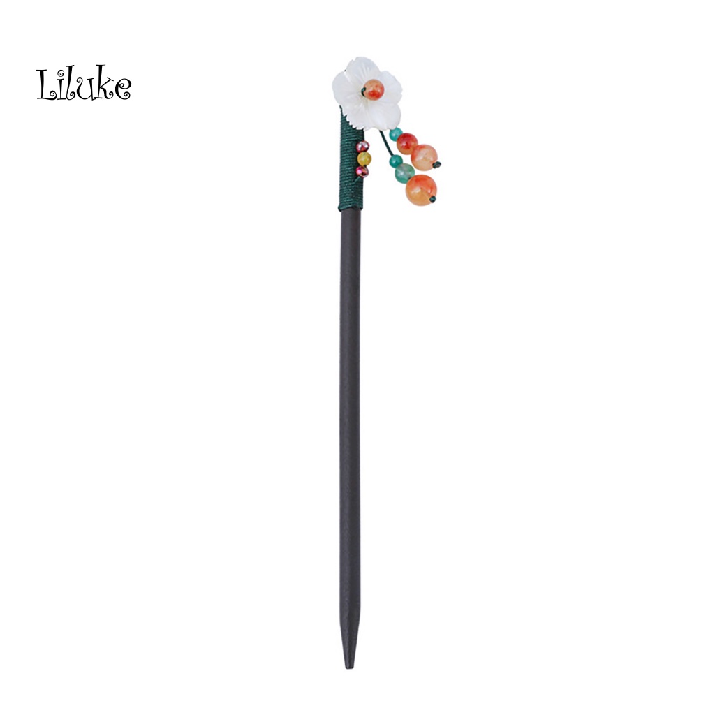 Trâm Cài Tóc Phối Tua Rua Trang Trí Hoa Và Hạt Trang Nhã Cho Nữ