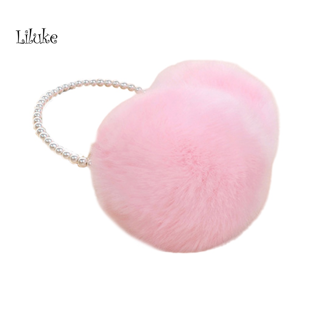 Bông Chụp Tai Phối Lông Thỏ Giả Màu Sắc Ngọc Trai Thời Trang