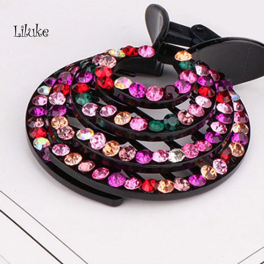 Kẹp Tóc Càng Cua Chống Trượt Nhiều Màu Sắc Đính Đá Nhân Tạo Thời Trang Cho Nữ