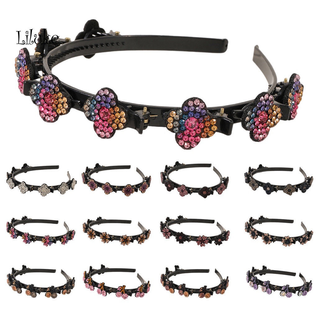 Băng Đô Cài Tóc Nữ Hình Cánh Hoa Đính Đá Thời Trang