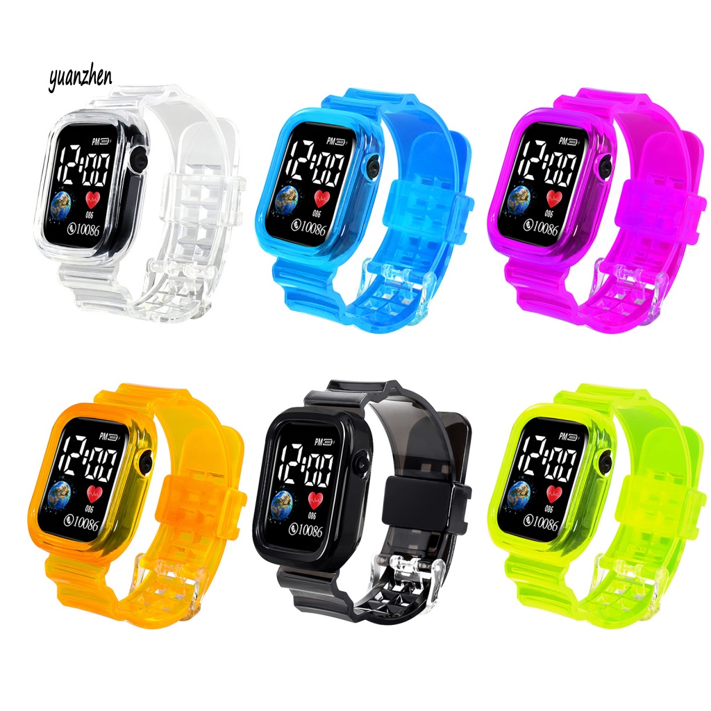 Đồng Hồ Đeo Tay Điện Tử Chống Thấm Nước Có Đèn LED Thời Trang Thể Thao Cho Bé Trai Bé Gái