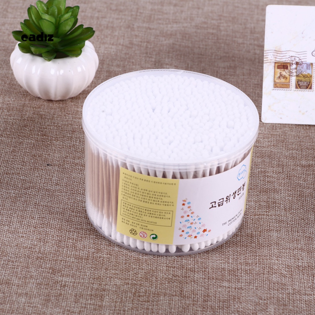 Set 500 Tăm Bông Cotton Hai Đầu Dùng Một Lần Trang Điểm Tiện Lợi