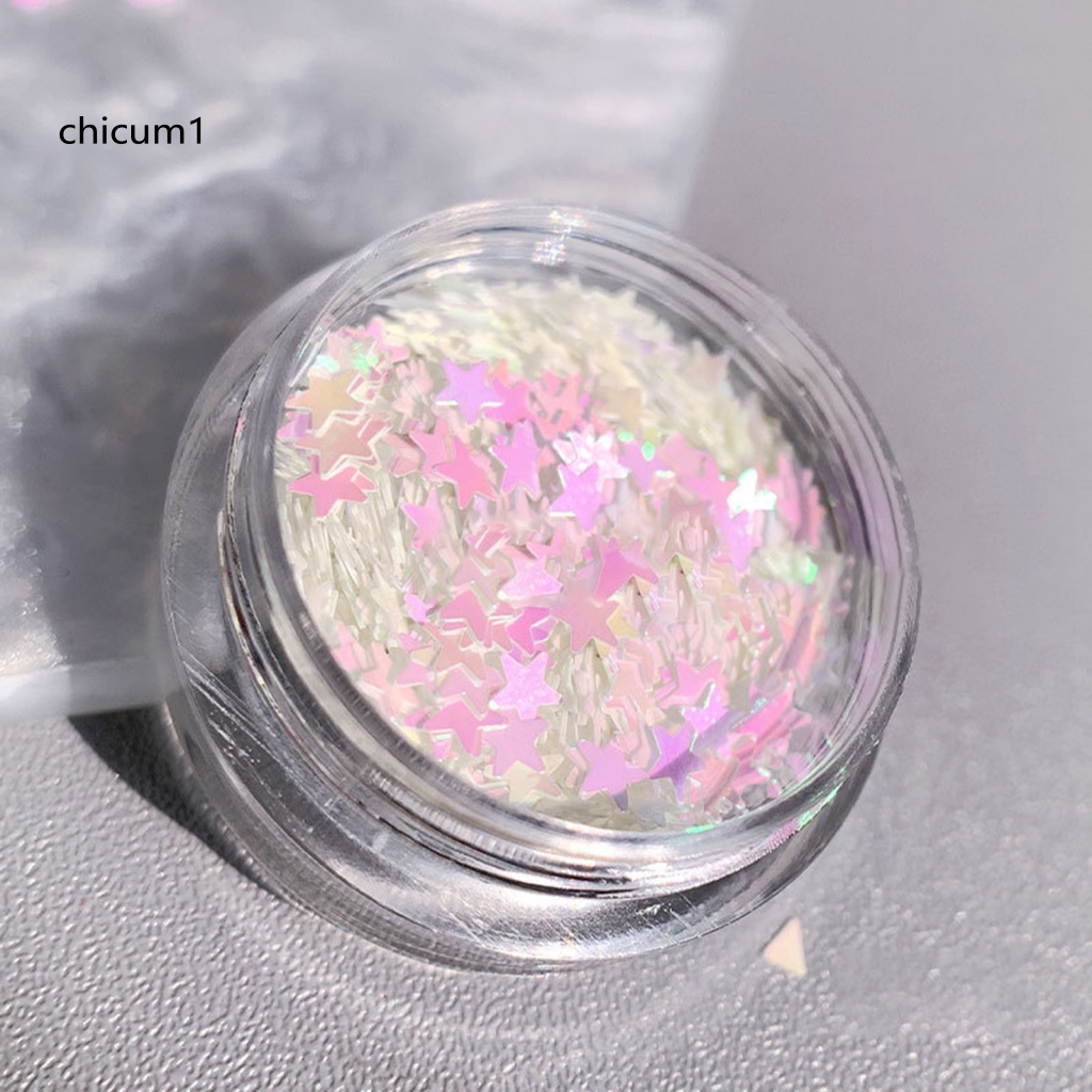 Hộp Kim Tuyến Hình Ngôi Sao / Trái Tim Trang Trí Móng Tay Nghệ Thuật Cho Nữ