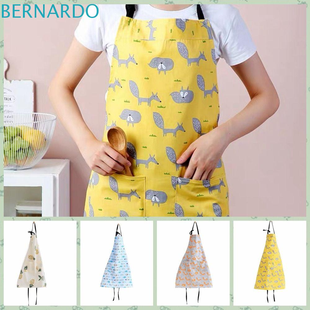 Tạp Dề Nấu Ăn Vải Cotton Chống Dầu In Hoạt Hình Dễ Thương