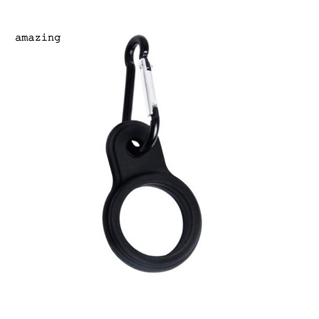 Giá Đỡ Bình Nước Bằng Silicon Kèm Móc Khóa Kim Loại Tiện Dụng Cho Cắm Trại