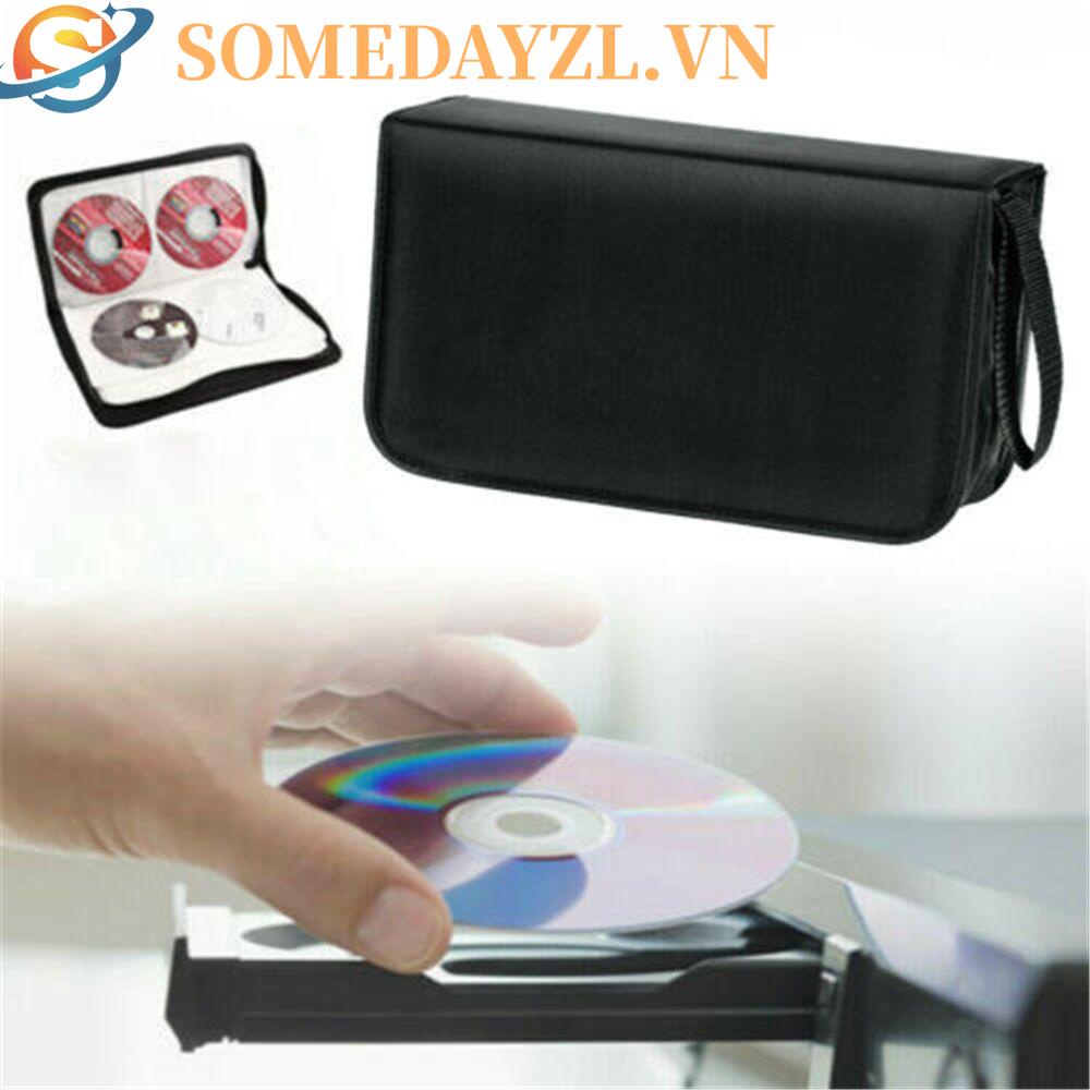 Túi Đựng Đĩa 80 Ngăn Bằng Da Giả Tiện Dụng