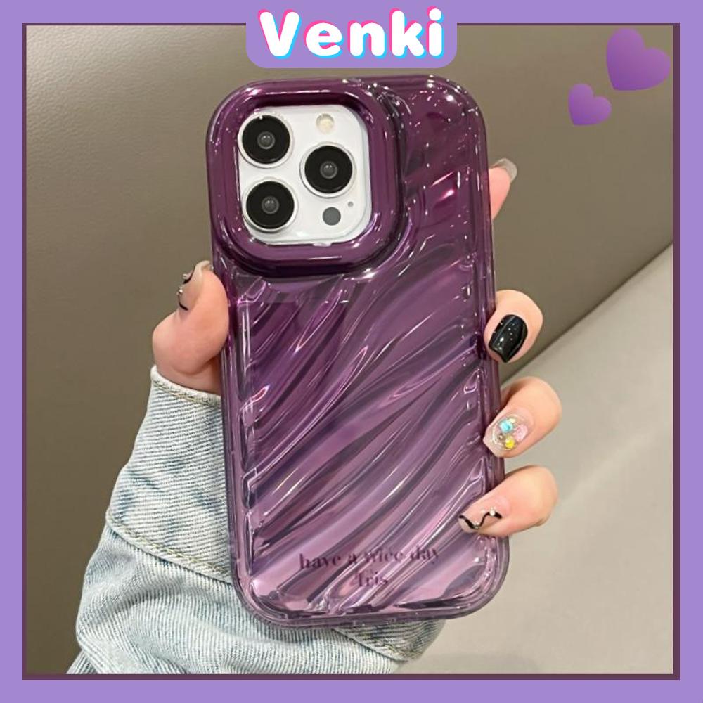 VENKI - Dành Cho iPhone 11 Ốp Lưng iPhone Ốp Lưng Điện Thoại Trong Suốt Phản Quang Laser TPU Mềm Túi Khí Chống Sốc Ốp Lưng Màu Tím Tương Thích Với iPhone 14 Pro max 13 Pro max 12 Pro Max XR XS 7