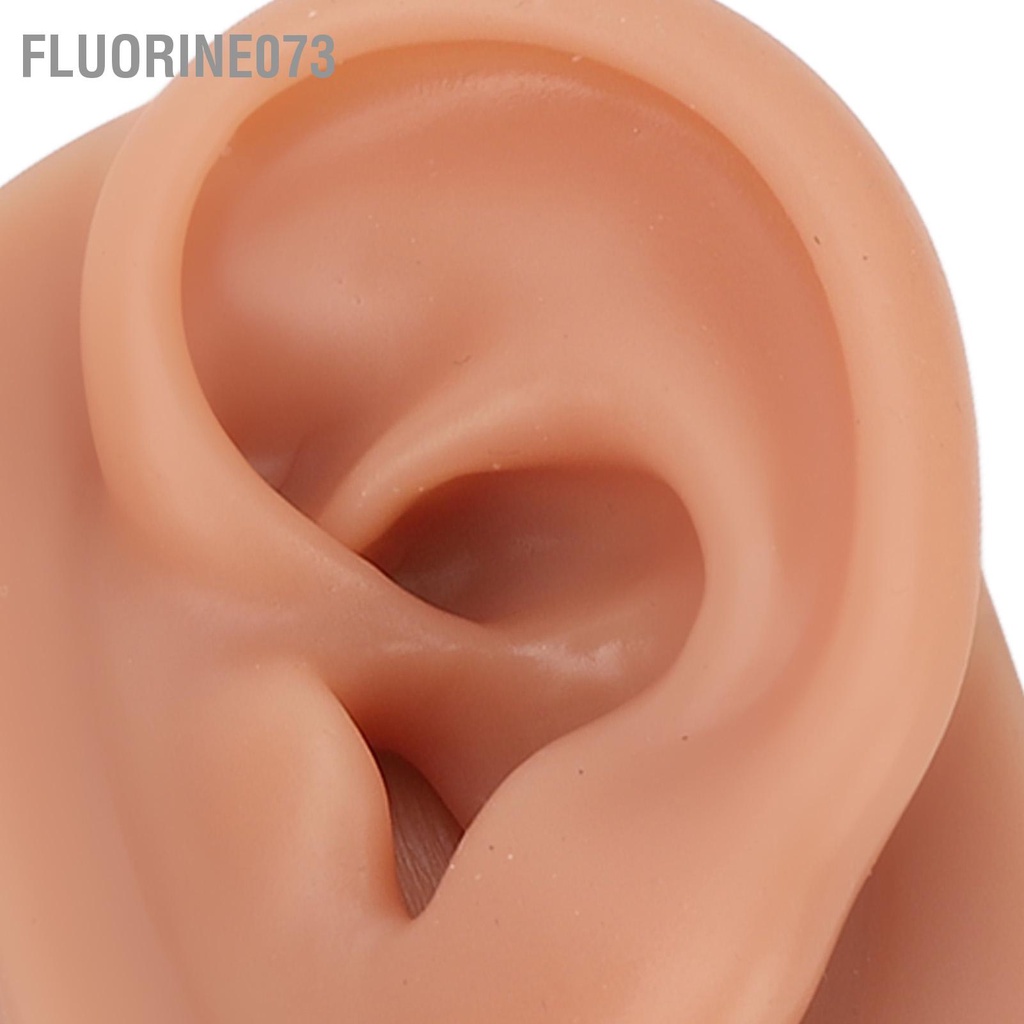 Fluorine073 Thực Hành Xỏ Lỗ Mẫu Tai Linh Hoạt Có Thể Tái Sử Dụng Silicone Người Trái Phải Màu Da Đậm
