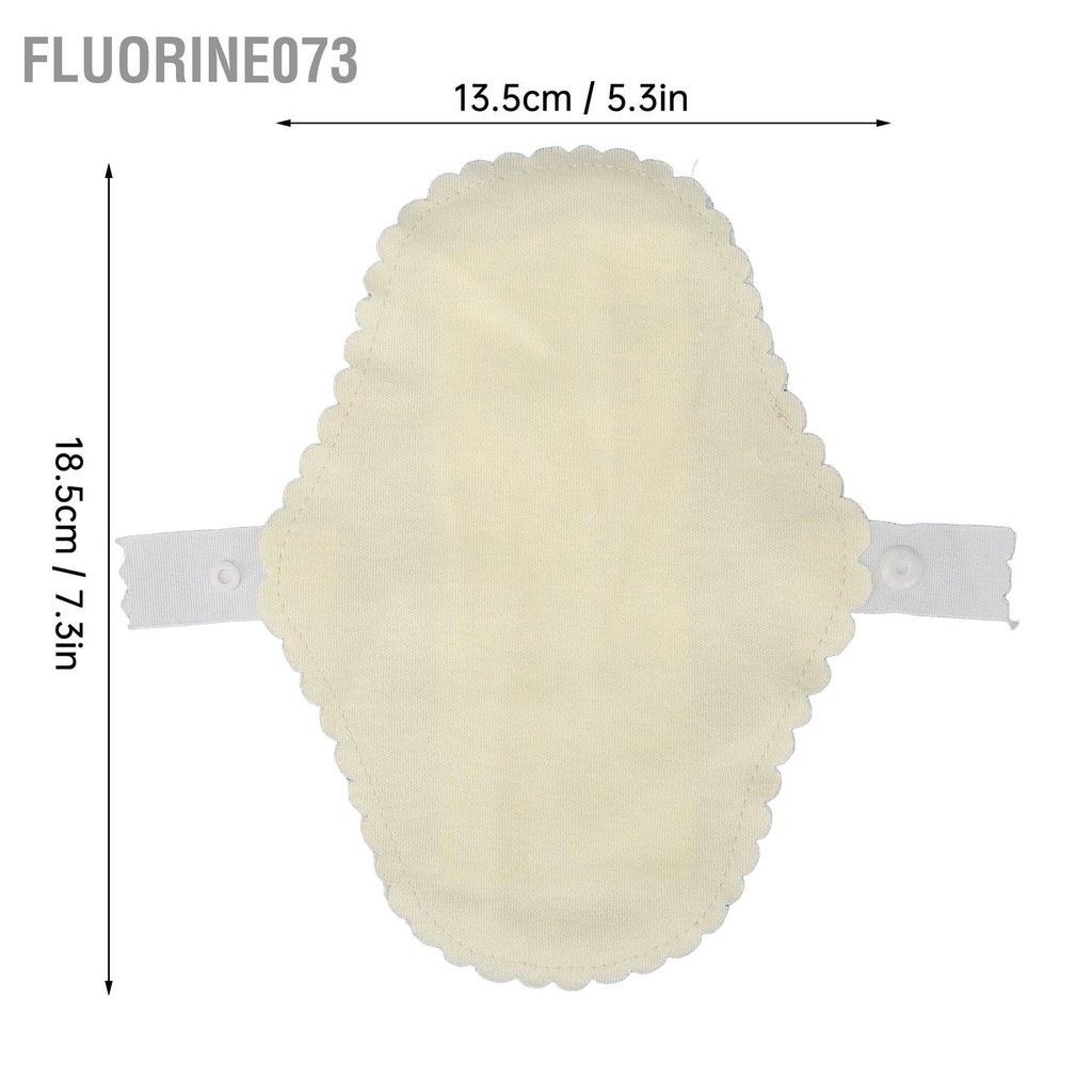 Fluorine073 3 miếng lót kinh nguyệt có thể giặt được Băng vệ sinh bông mềm Miếng tái sử dụng màu vàng