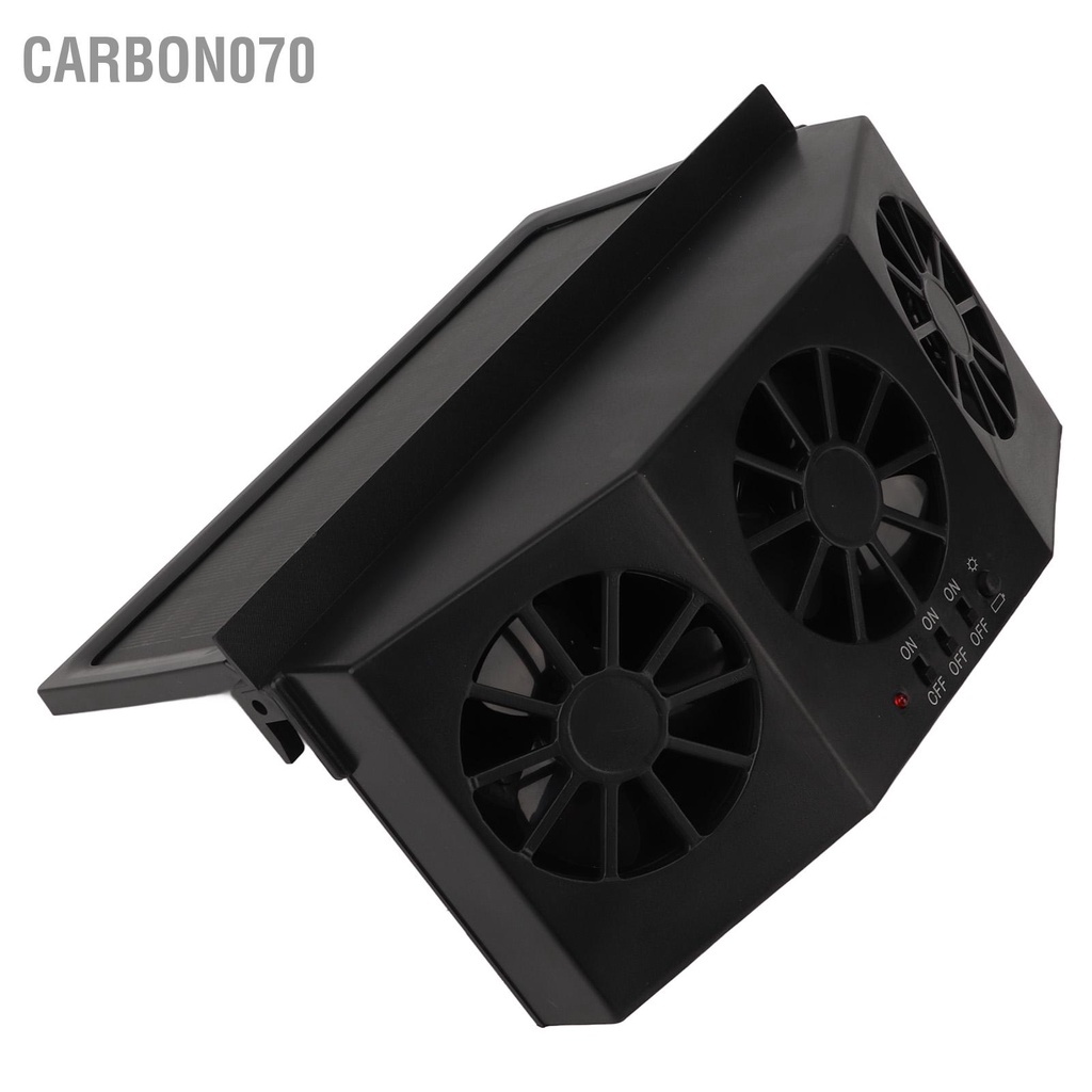 Carbon070 Quạt thông gió ô tô chạy bằng năng lượng mặt trời 1 5W 3 lỗ lưu không khí trên