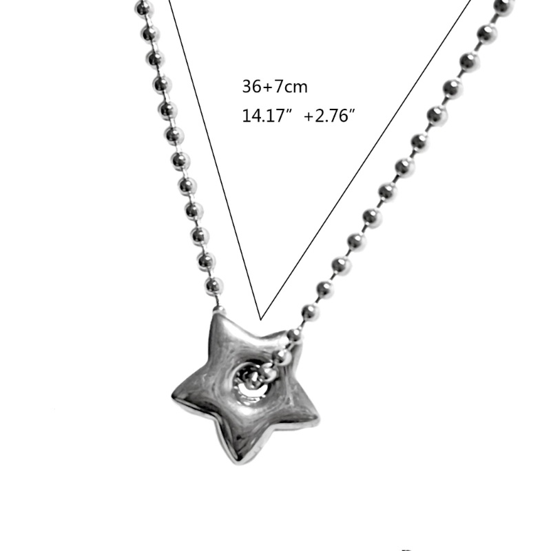 Vòng cổ Choker Bằng Thép Không Gỉ Mặt Ngôi Sao Mojito Thời Trang