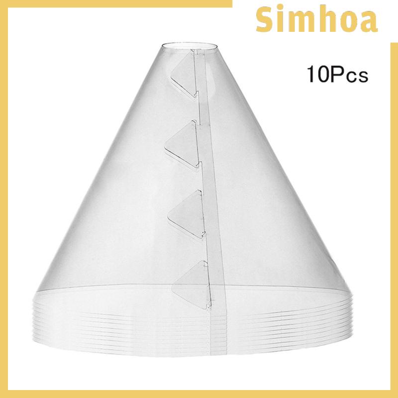 Set 10 Vỏ Bọc Chuông Mini Chống Thời Tiết Có Thể Tái Sử Dụng Cho Nhà Kính / Sân Vườn