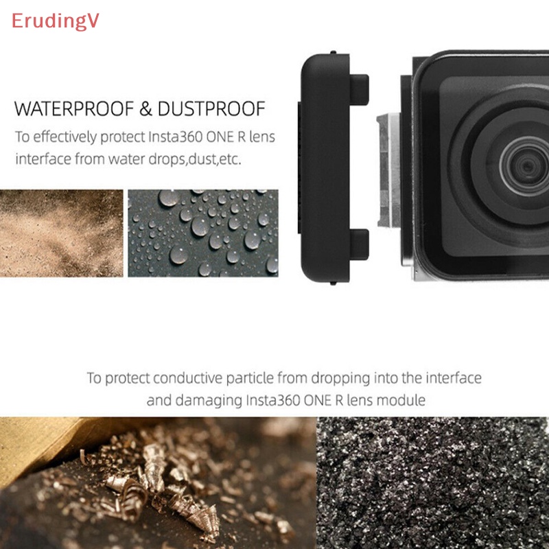 Bộ 2 Khung Silicon Mềm Bảo Vệ Ống Kính Máy Ảnh Insta 360 One R 4K Chống Bụi