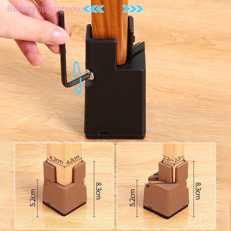 Set 4 Chân Nâng Hạng Nặng Cho Ghế Nội Thất