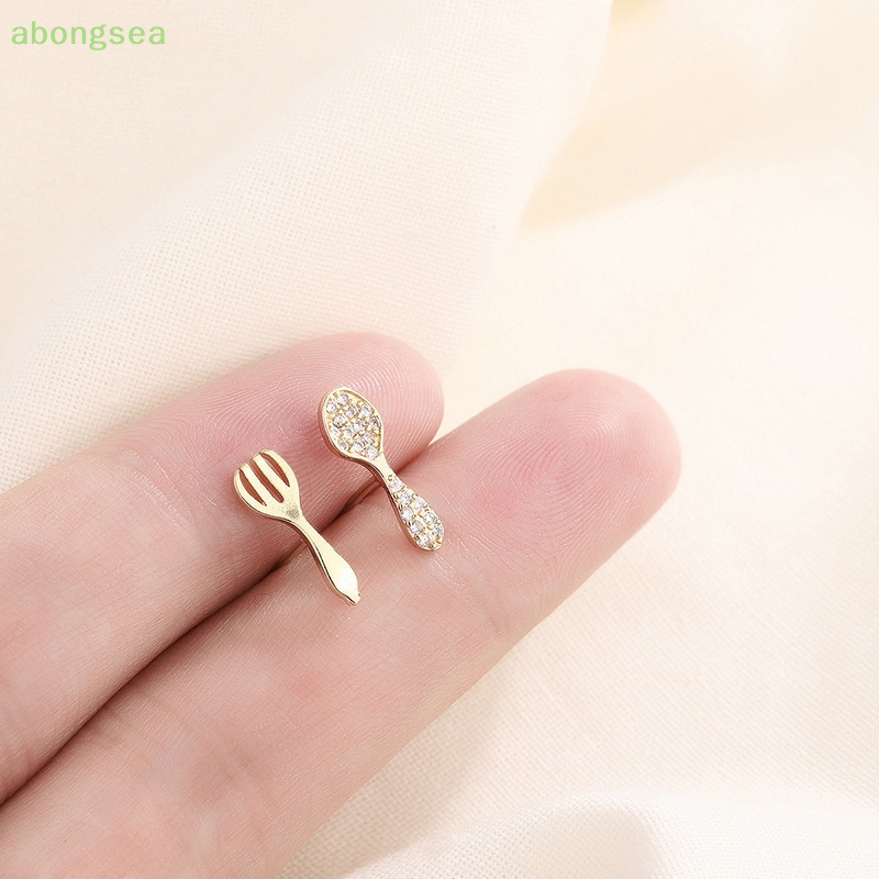Khuyên Tai Hình Muỗng Nĩa Mini Đơn Giản Cá Tính Cho Nữ