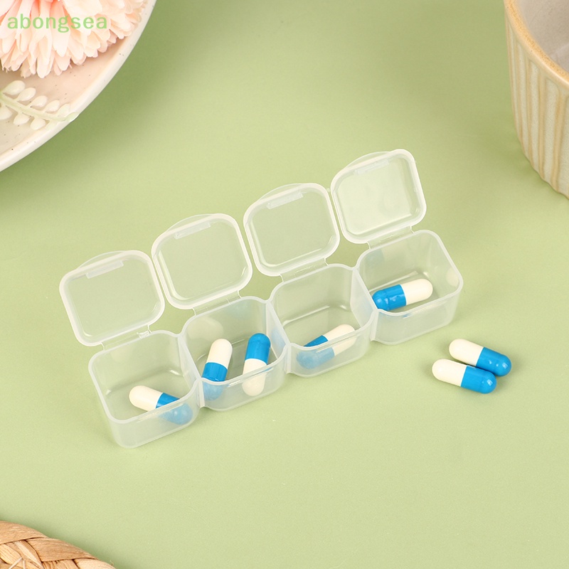 Hộp Đựng Thuốc Viên 4 Ngăn Trong Suốt Tiện Lợi
