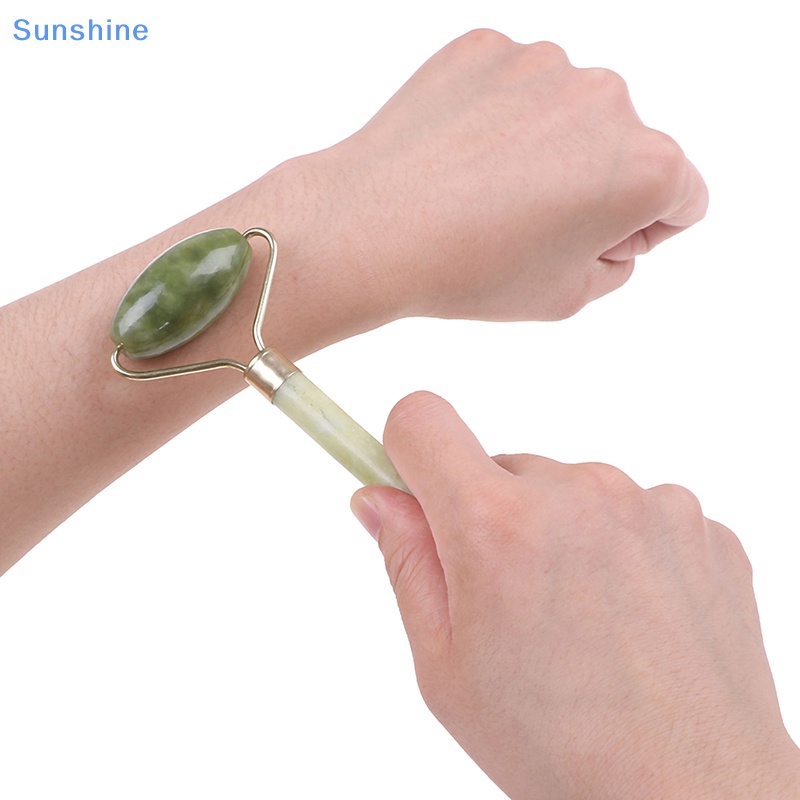 Bộ Dụng Cụ Lăn Mát Xa Mặt Và Cơ Thể Bằng Ngọc Bích Tự Nhiên