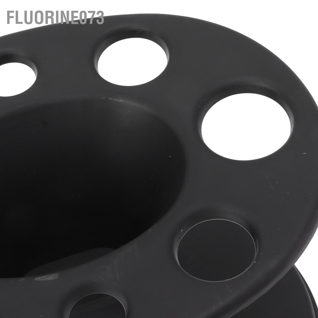 Fluorine073 Salon Chuyên Nghiệp Lược Giá Đỡ Nhiều Khe Hình Tròn Kẹp Cắt Đen