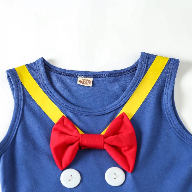 Đầm Công Chúa Không Tay In Hình Vịt Donald / Công Chúa Disney Cho Bé Gái