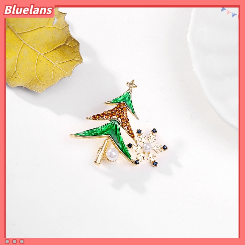 [BLS] Ghim Cài Áo Hình Cây Thông Giáng Sinh Đính Kim Cương Giả Âu Mỹ Dễ Phối Đồ